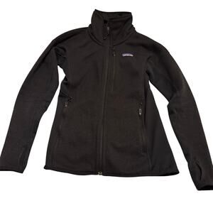 Patagonia women’s black zip up sweatshirt sz XS activewear warm winter jacket